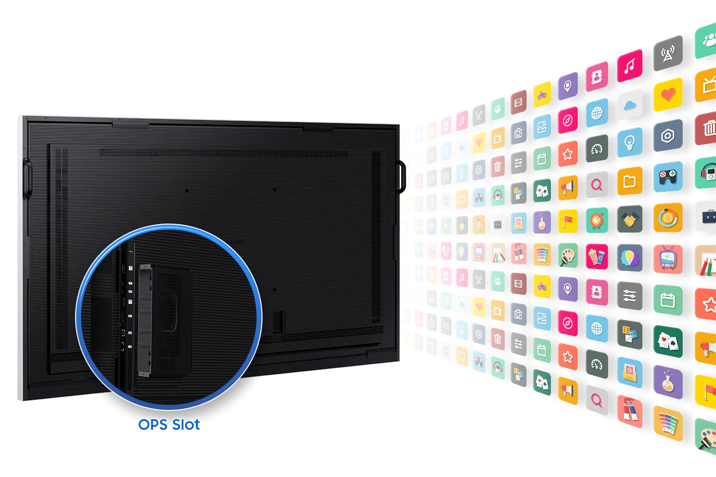 Samsung WM75B posiada gniazdo OPS slot