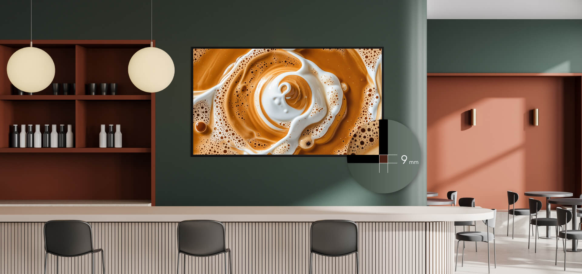 Monitor reklamowy DS-D6065UN-DP zainstalowany wewnątrz salonu