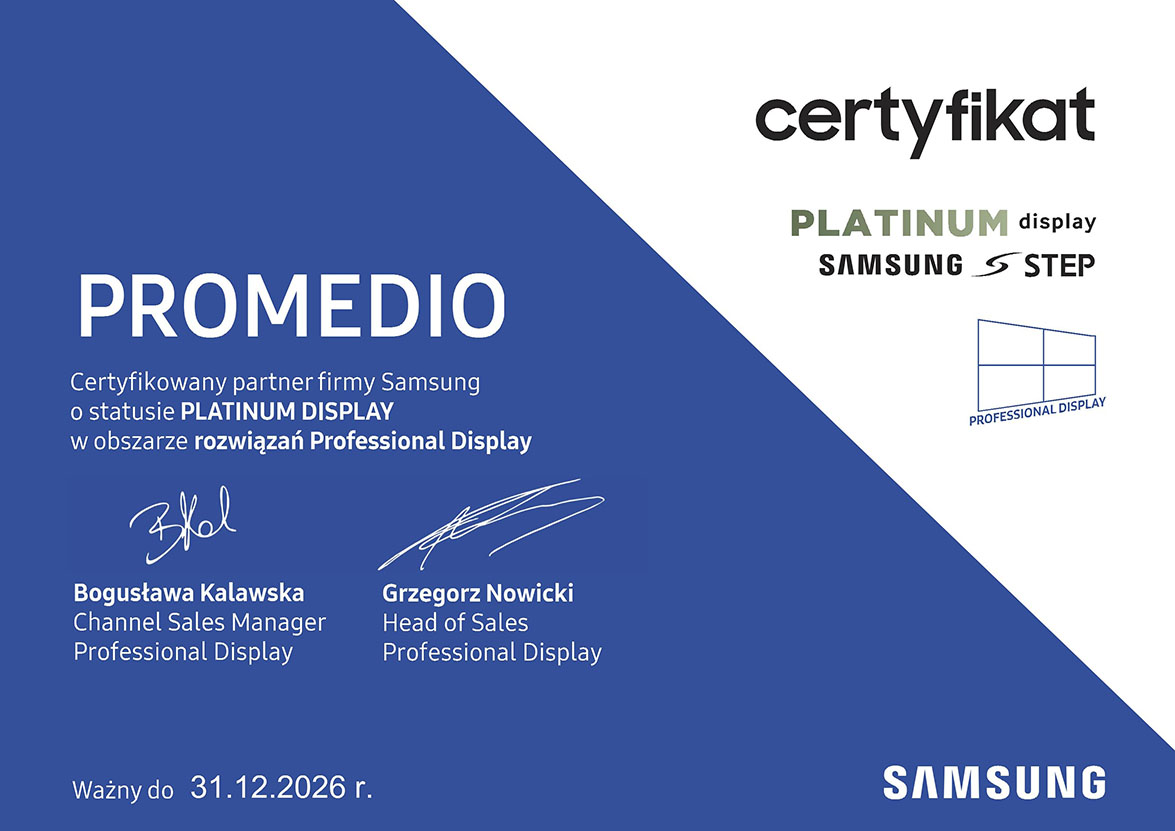 Autoryzowany partner Samsung Digital Signage